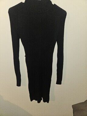 Contempo Casuals Womans Black Sweater Dress Size M